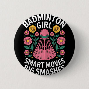 Badminton Meisje Shuttle Grappige Badminton Ronde Button 5,7 Cm