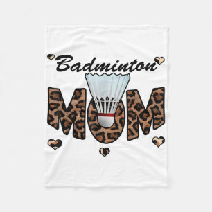 Badminton Moeder Luipaard Grappige Badminton Moede Fleece Deken
