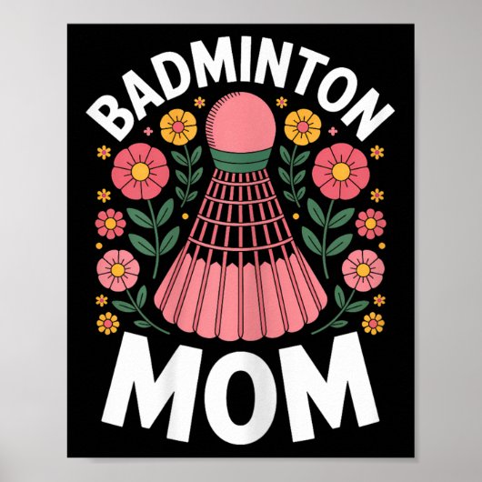 Badminton Moeder Shuttle Grappig Badminton Poster (Voorkant)
