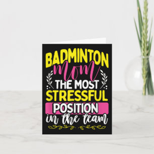 Badminton Moeder T-shirt Voor Vrouwen Echtgenote O Kaart
