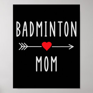 Badminton Mom Badminton Speler Mom Gift Funny Badm Poster