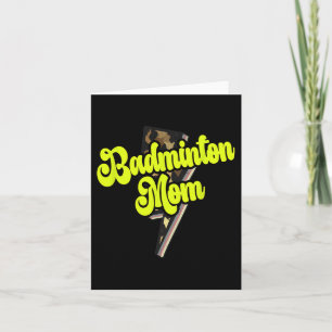 Badminton Mom Leopard Bolt Thunder Sport Kaart