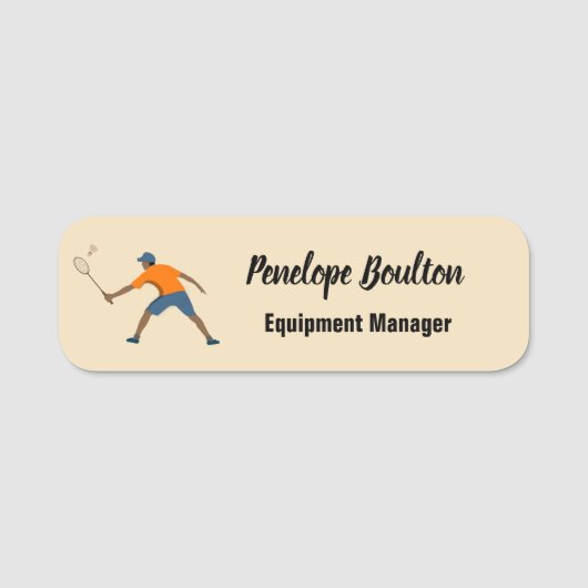 Badminton Naamplaatje (Voorkant)