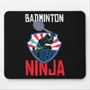 Badminton Ninja-shirt Grappige Badmintonspeler Bad Muismat