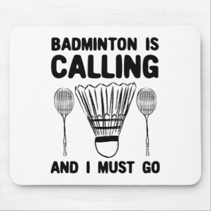 Badminton noemt badmintoncitaat grappig badmint muismat