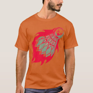 Badminton On Fire Summer Design beroemd gemaakt do T-shirt