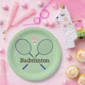 Badminton-ontwerp Papieren Bordje (Feest)