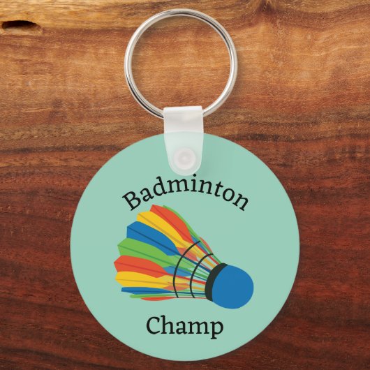 Badminton-ontwerp Sleutelhanger (Achterkant)