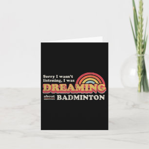 Badminton ontwerp, was niet luisteren, dromen over kaart
