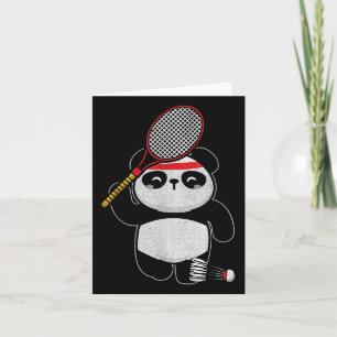Badminton Panda Badminton Sport Humor T-shirt Kaart