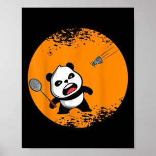 Badminton Panda Beer Struik Spirit Dier Reus Rol Poster