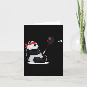 Badminton Panda Grappig Zoete Sport Humor Shuttle Kaart