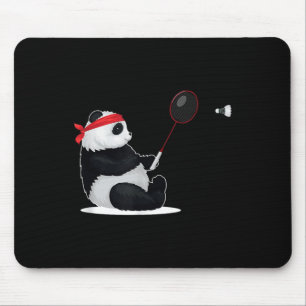 Badminton Panda Grappig Zoete Sport Humor Shuttle Muismat