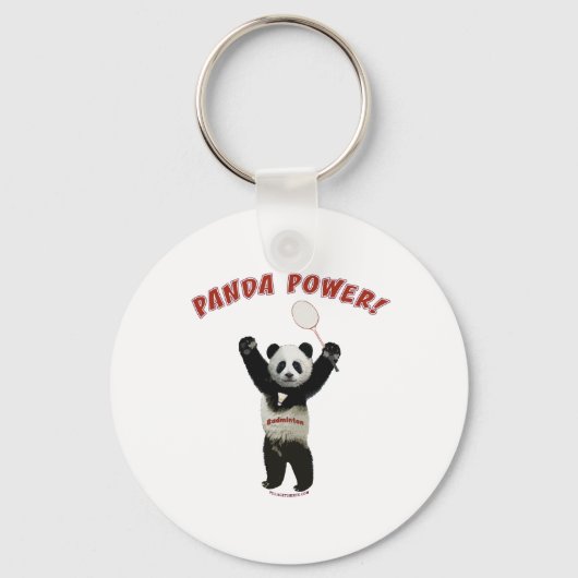 Badminton Panda Power Sleutelhanger (Voorkant)