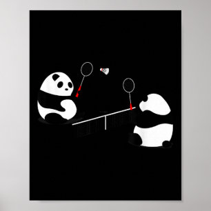 Badminton Panda Volley  Poster