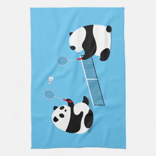 Badminton Pandas Sports Towel Theedoek (Verticaal)