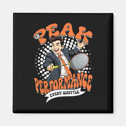 Badminton Peak prestaties voor elke shuttle Magneet (Voorkant)