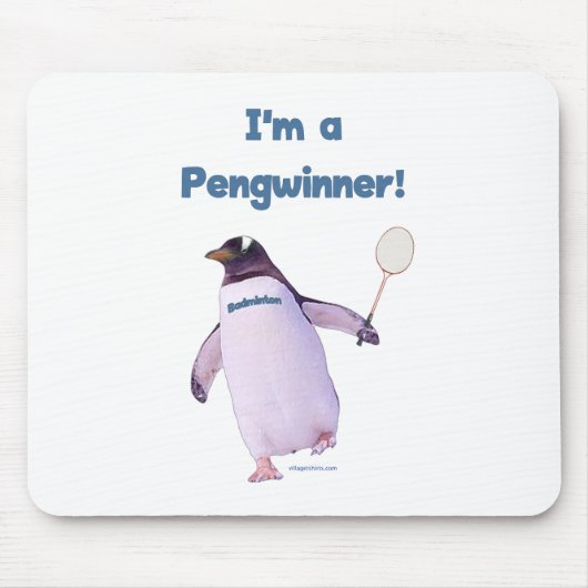 Badminton Penguin Muismat (Voorkant)