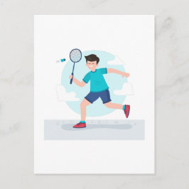 Badminton Player Briefkaart