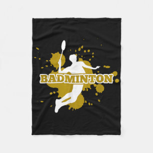 Badminton Player Fleece Deken