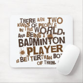 Badminton Player (Funny) Gift Muismat (Met muis)