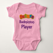 Badminton Player (Future) voor het kind Romper (Voorkant)