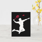 Badminton Player Kaart (Gele Bloem)