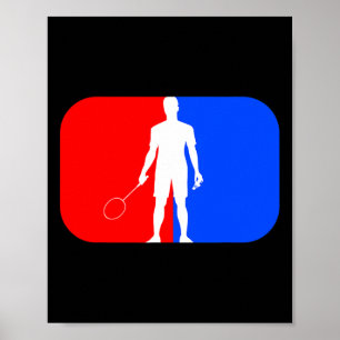 Badminton Player Kinder Mannen Vrouwen Smash Birdi Poster