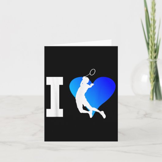 Badminton Player Mens Shuttle Squash Women  Kaart (Voorkant)