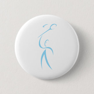 Badminton Player Ronde Button 5,7 Cm
