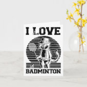 Badminton Player Shuttle 1 Kaart (Gele Bloem)