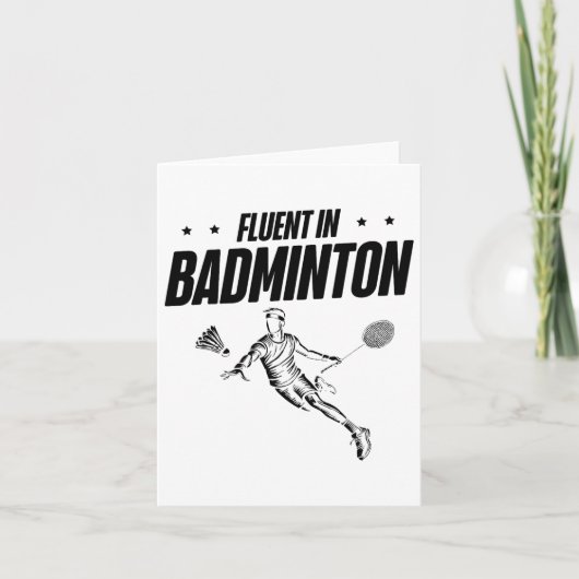 Badminton Player Shuttle 2 Kaart (Voorkant)