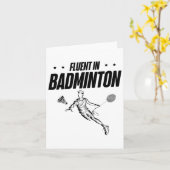 Badminton Player Shuttle 2 Kaart (Gele Bloem)