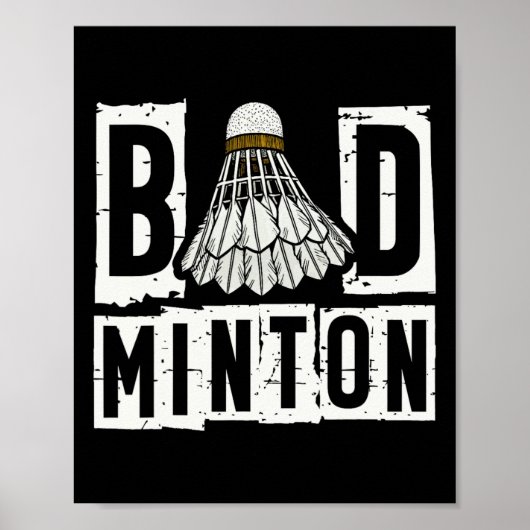 Badminton Player Shuttle 3 Poster (Voorkant)