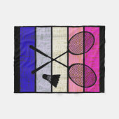 Badminton Player Shuttle Girls Kids Women Youth Fleece Deken (Voorkant (Horizontaal))