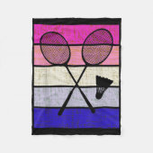 Badminton Player Shuttle Girls Kids Women Youth Fleece Deken (Voorkant)