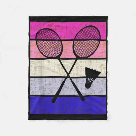 Badminton Player Shuttle Girls Kids Women Youth Fleece Deken (Voorkant)