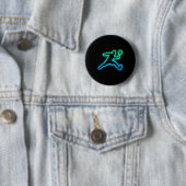 Badminton Player Shuttle Mannen Boys Badminton Kin Ronde Button 5,7 Cm (In situ)