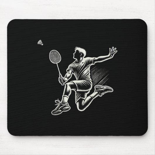 Badminton Player Shuttle Muismat (Voorkant)