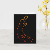 Badminton Player Shuttle Vrouwen Squash Badminton Kaart (Gele Bloem)