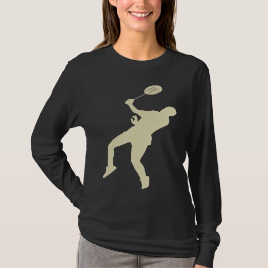 Badminton Player Shuttlecock Time Smash Rackets T-shirt (Voorkant)