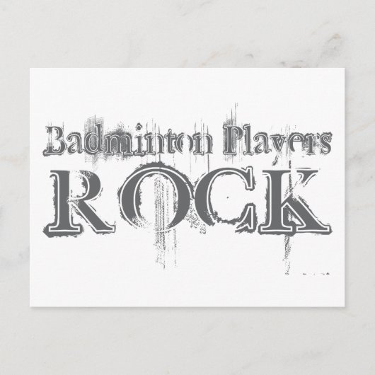 Badminton Players Rock Briefkaart (Voorkant)