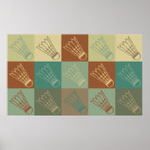 Badminton Pop Art Poster (Voorkant)