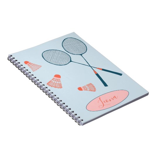 Badminton pour deux carnets monogrammes (Côté Droit)