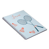 Badminton pour deux carnets personnalisés (Côté Droit)