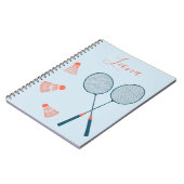 Badminton pour deux carnets personnalisés (Côté gauche)