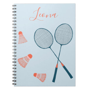 Badminton pour deux carnets personnalisés