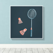  badminton print - hand getekend voor je! (Insitu (Houten vloer))