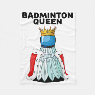 Badminton Queen _ Meisjes Badminton Shirt _ Vrouwe Fleece Deken