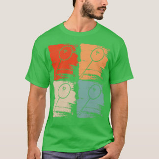 Badminton Racket Badminton Retro T-shirt